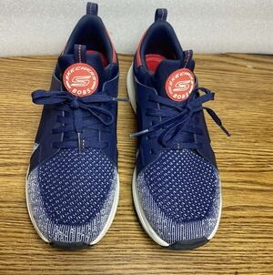 Skechers Women’s Bobs Memory Foam Sneakers Shoes Size 8M Navy Blue Lace Up